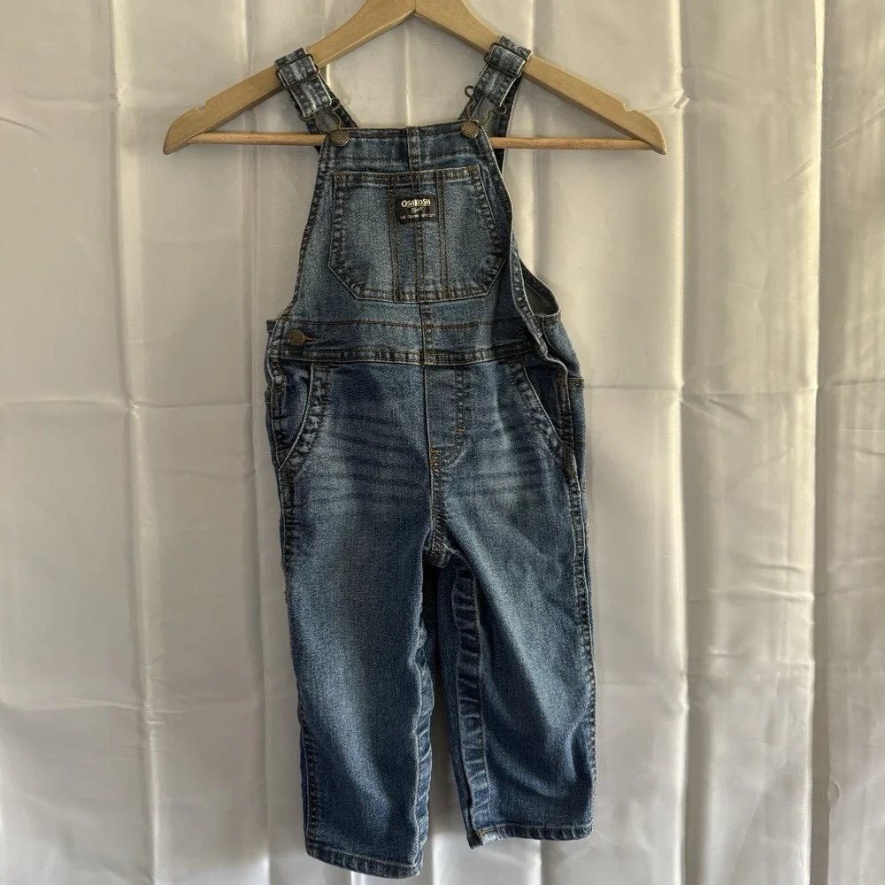 OshKosh Denim Overall Bibs 24 Month Blue Jeans Baby Toddler‎ Outfit